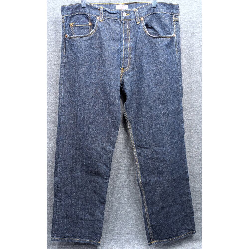 LEVIS Mens Jeans - Blue Denim, 501, Straight Leg, Button Fly, Size 40x30